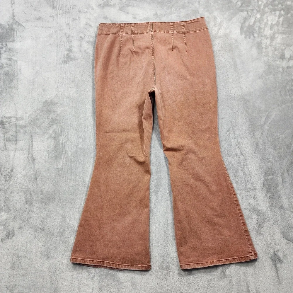 Maurices M Jeans Womens 18W SHORT Brown Sculptress High Rise Flare Stretch_3